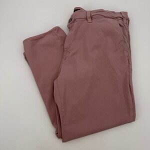 Mavi Milton Slim Leg Pants Mens 40 HEMMED Dusty Rose Pink Tencel Chinos Stretch‎